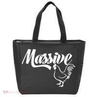 Massive Cock Funny Rooster And Cockerel Chicken Tote Bag thumb 0