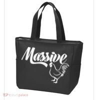 Massive Cock Funny Rooster And Cockerel Chicken Tote Bag thumb 3