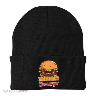 Mmmm Chezburger Funny Hamburger Outfit Hamburger Great Gift Beanie