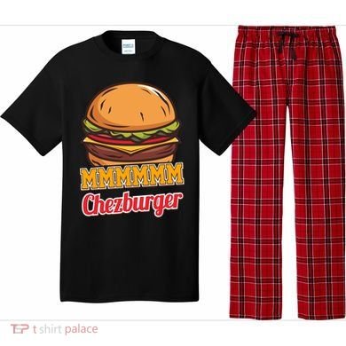 Mmmm Chezburger Funny Hamburger Outfit Hamburger Great Gift Pajama Set