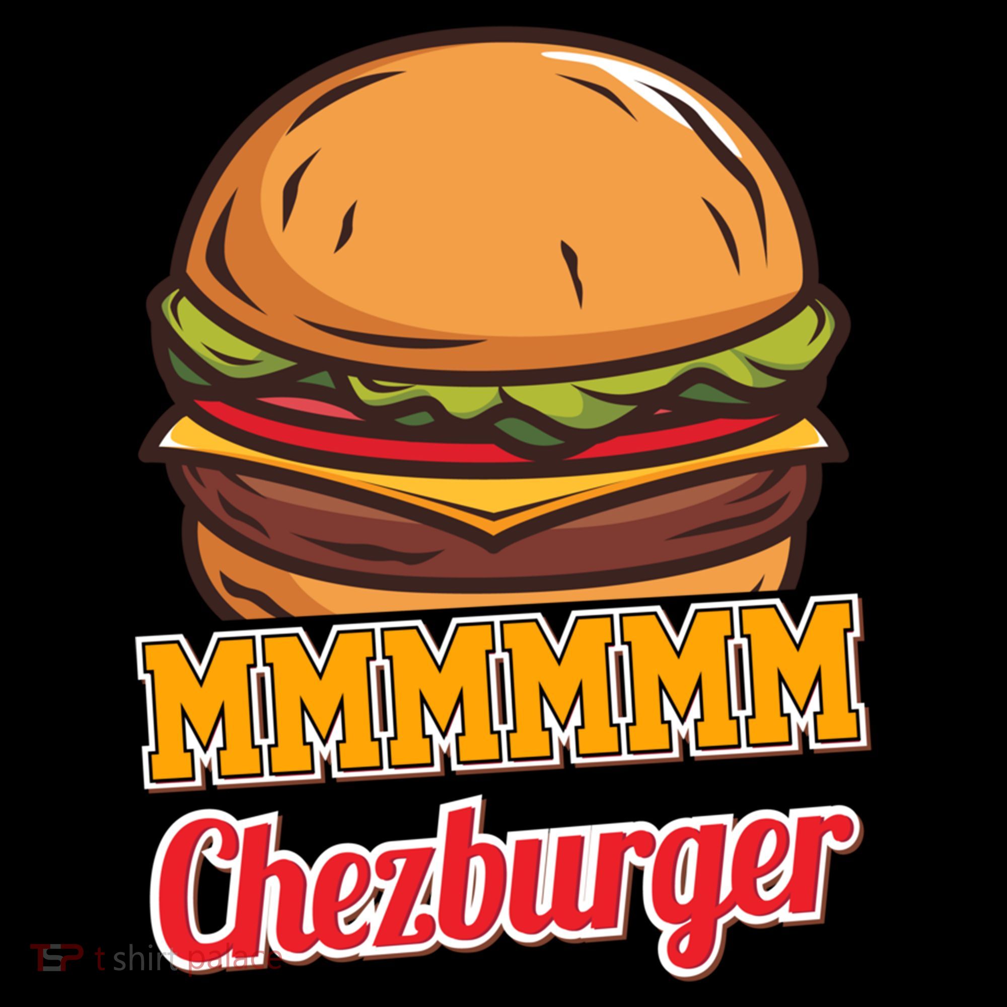 Mmmm Chezburger Funny Hamburger Outfit Hamburger Great Gift Women's Hoodie