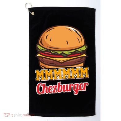 Mmmm Chezburger Funny Hamburger Outfit Hamburger Great Gift Golf Towel
