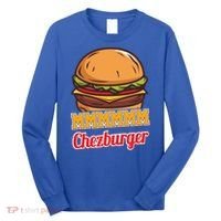 Mmmm Chezburger Funny Hamburger Outfit Hamburger Great Gift Long Sleeve Shirt thumb 0