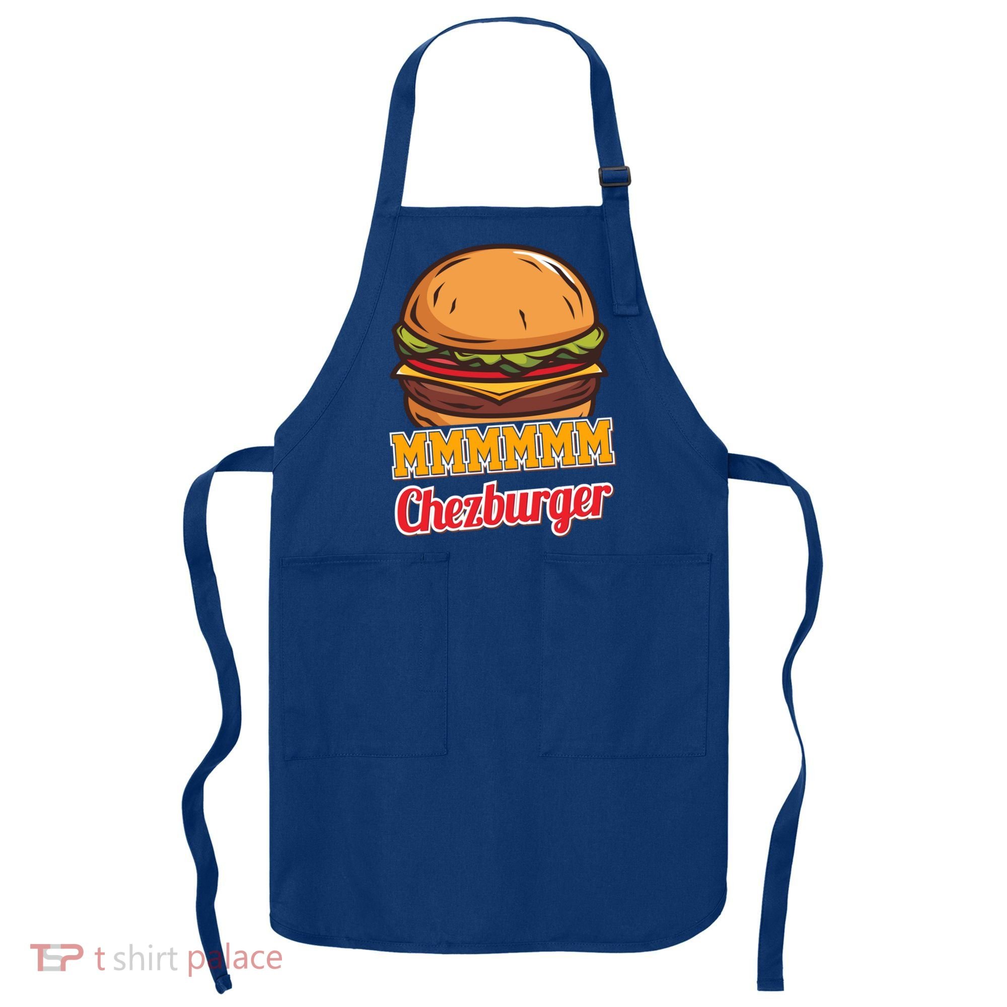 Mmmm Chezburger Funny Hamburger Outfit Hamburger Great Gift Apron