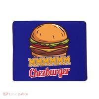 Mmmm Chezburger Funny Hamburger Outfit Hamburger Great Gift Mousepad thumb 0