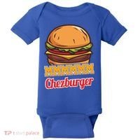 Mmmm Chezburger Funny Hamburger Outfit Hamburger Great Gift Baby Bodysuit thumb 0