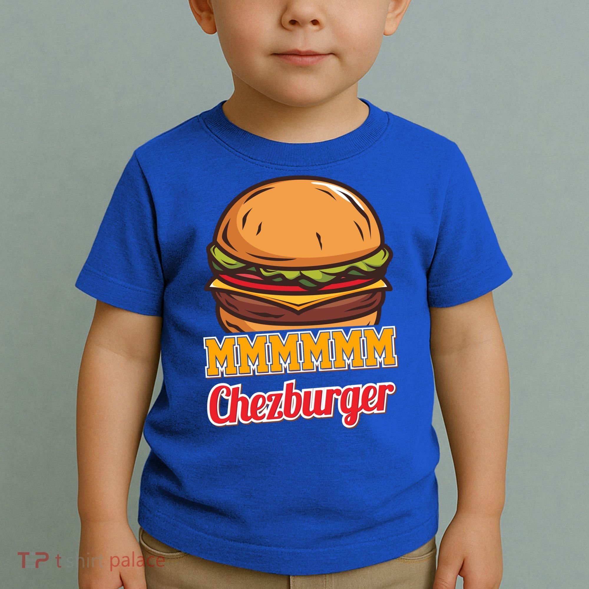 Mmmm Chezburger Funny Hamburger Outfit Hamburger Great Gift Toddler T-Shirt