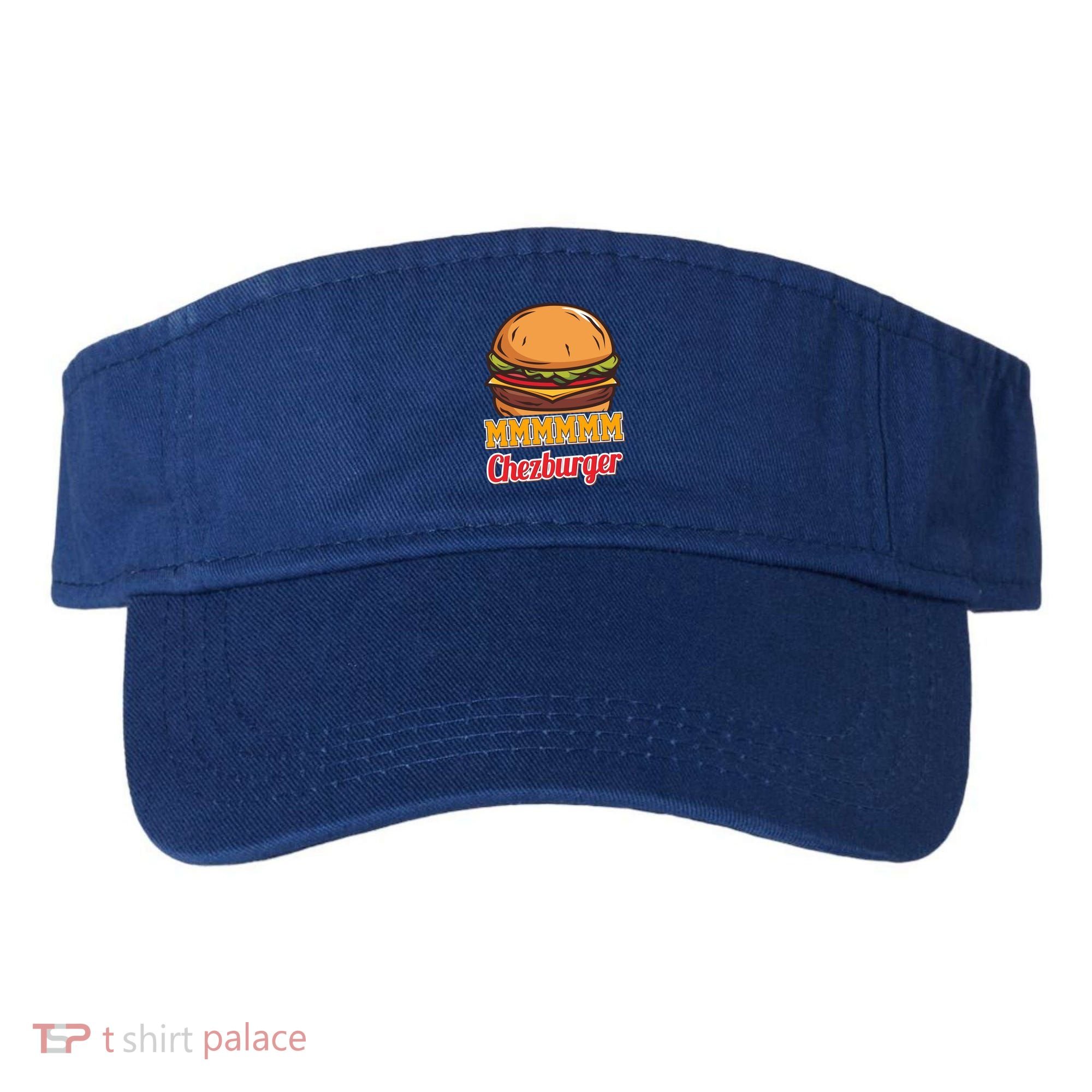 Mmmm Chezburger Funny Hamburger Outfit Hamburger Great Gift Visor