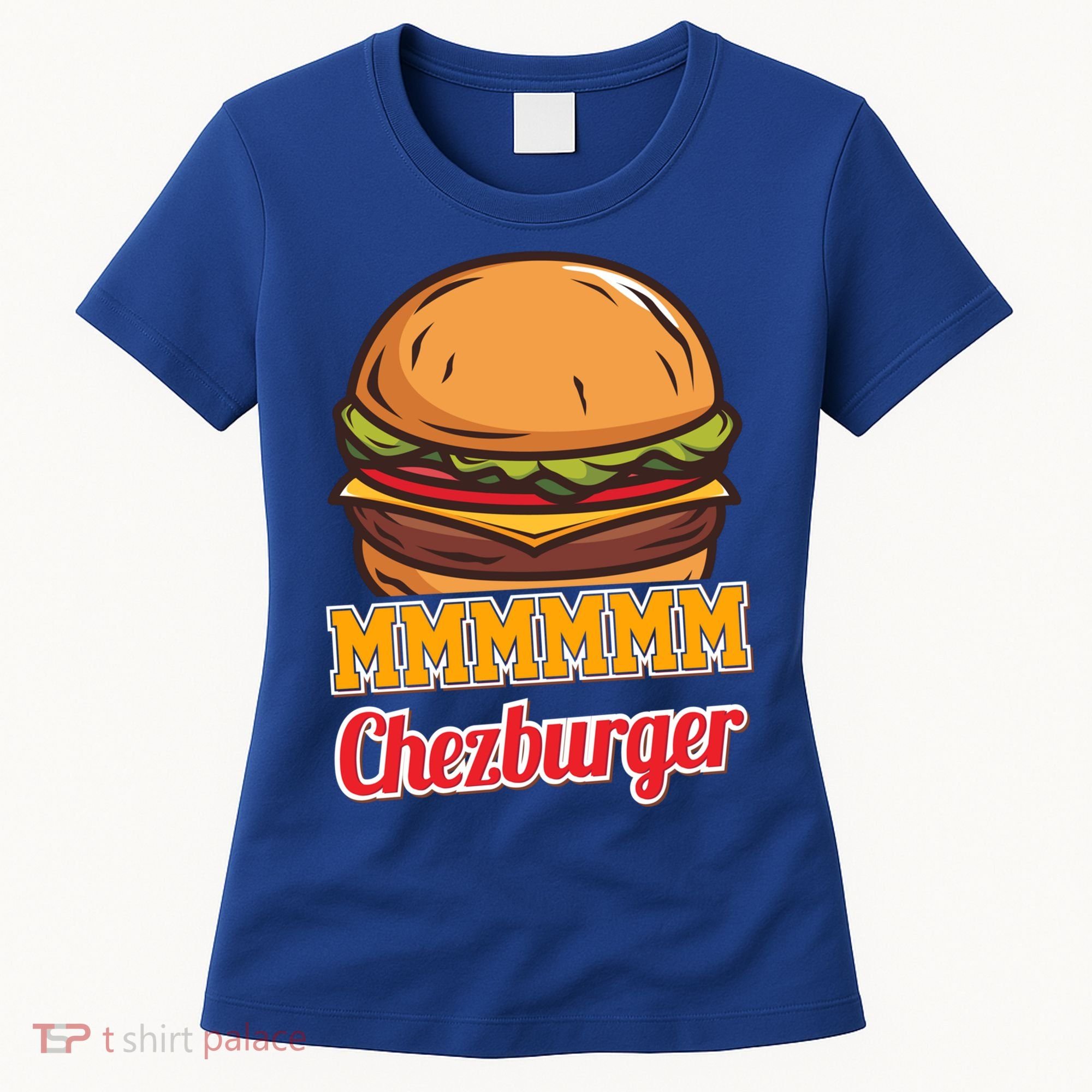 Mmmm Chezburger Funny Hamburger Outfit Hamburger Great Gift Women's T-Shirt