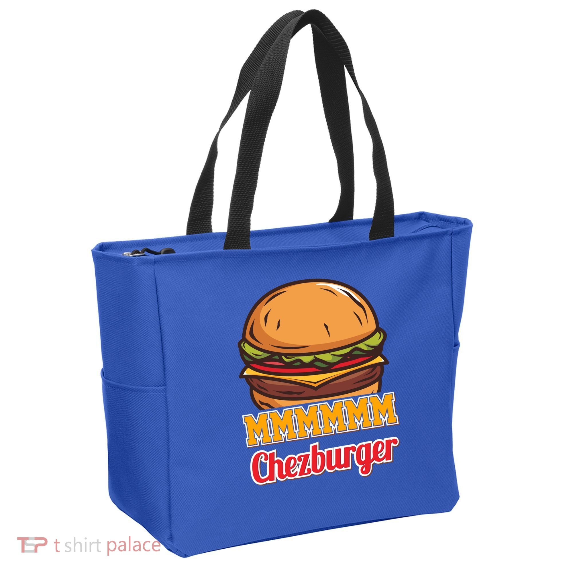 Mmmm Chezburger Funny Hamburger Outfit Hamburger Great Gift Tote Bag