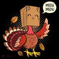 Meow Cat Funny Turkey Thanksgiving Holiday Sweatshirt thumb 3