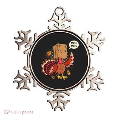 Meow Cat Funny Turkey Thanksgiving Holiday Ornament