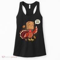 Meow Cat Funny Turkey Thanksgiving Holiday Women's Tank Top thumb 0