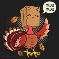 Meow Cat Funny Turkey Thanksgiving Holiday Hat thumb 2