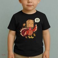 Meow Cat Funny Turkey Thanksgiving Holiday Toddler T-Shirt thumb 2
