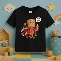 Meow Cat Funny Turkey Thanksgiving Holiday Toddler T-Shirt thumb 3