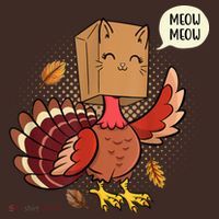 Meow Cat Funny Turkey Thanksgiving Holiday Mousepad thumb 1