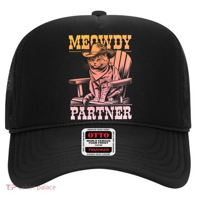 Meowdy Cat Funny Cowboy Western Graphic Cat Lady Cat Dad  Hat
