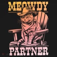 Meowdy Cat Funny Cowboy Western Graphic Cat Lady Cat Dad  Visor thumb 3