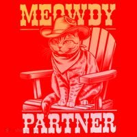 Meowdy Cat Funny Cowboy Western Graphic Cat Lady Cat Dad  Santa Hat thumb 1