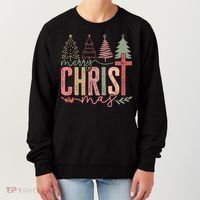 Merry Christmas Faith Christ Christian Women's Sweatshirt thumb 0