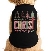Merry Christmas Faith Christ Christian Doggie Tank thumb 0