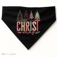 Merry Christmas Faith Christ Christian USA-Made Doggie Bandana thumb 0