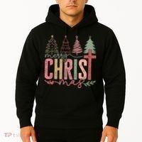 Merry Christmas Faith Christ Christian Hoodie thumb 2