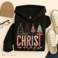 Merry Christmas Faith Christ Christian Hoodie thumb 4