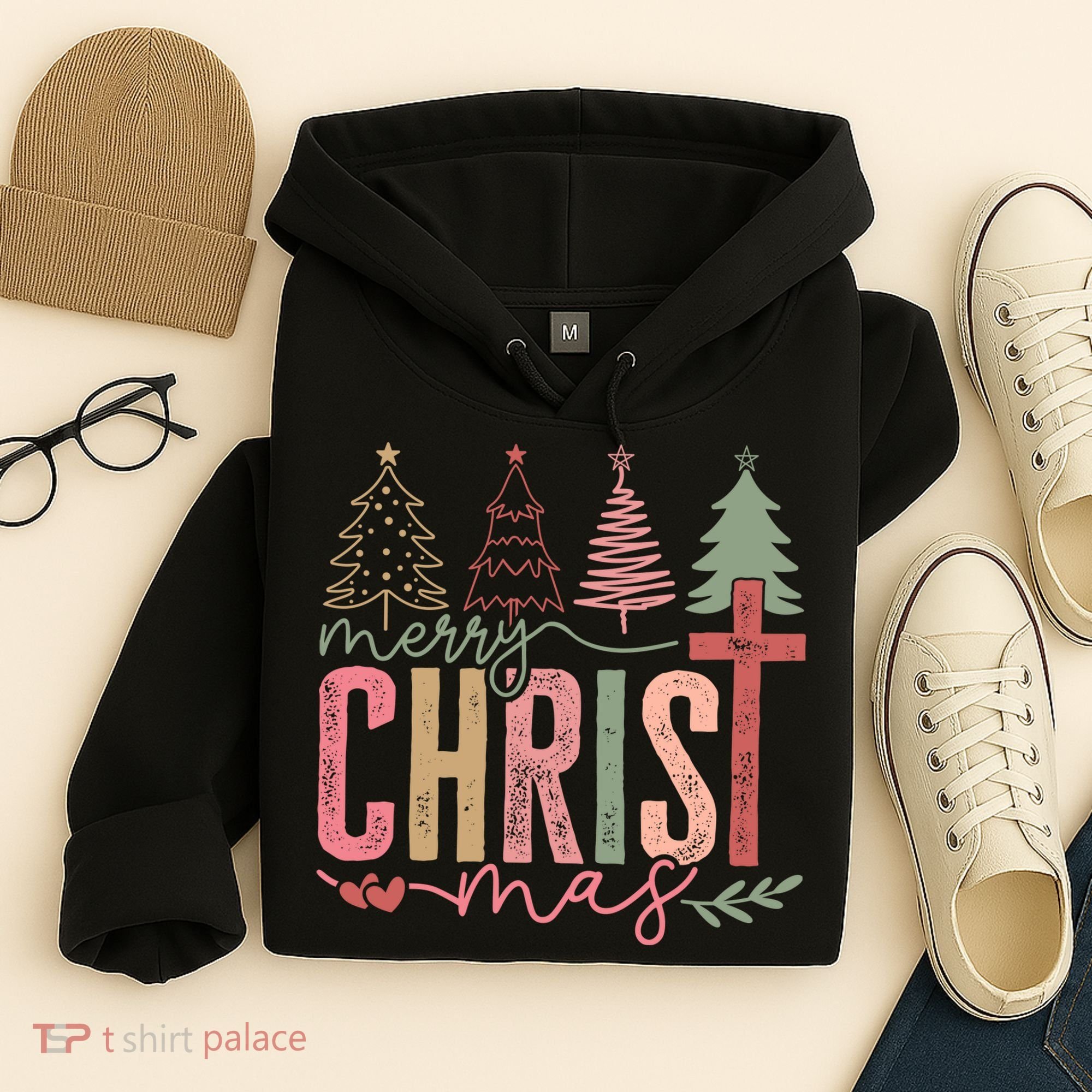 Merry Christmas Faith Christ Christian Hoodie