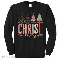 Merry Christmas Faith Christ Christian Sweatshirt thumb 0