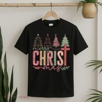Merry Christmas Faith Christ Christian T-Shirt thumb 2
