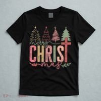 Merry Christmas Faith Christ Christian T-Shirt thumb 5