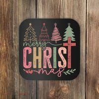 Merry Christmas Faith Christ Christian Coaster thumb 0