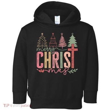 Merry Christmas Faith Christ Christian Toddler Hoodie