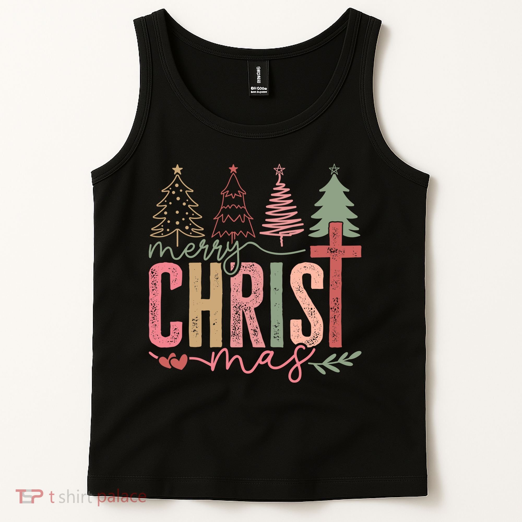 Merry Christmas Faith Christ Christian Tank Top
