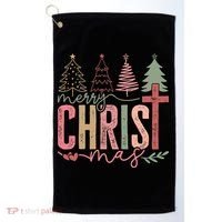 Merry Christmas Faith Christ Christian Golf Towel thumb 0