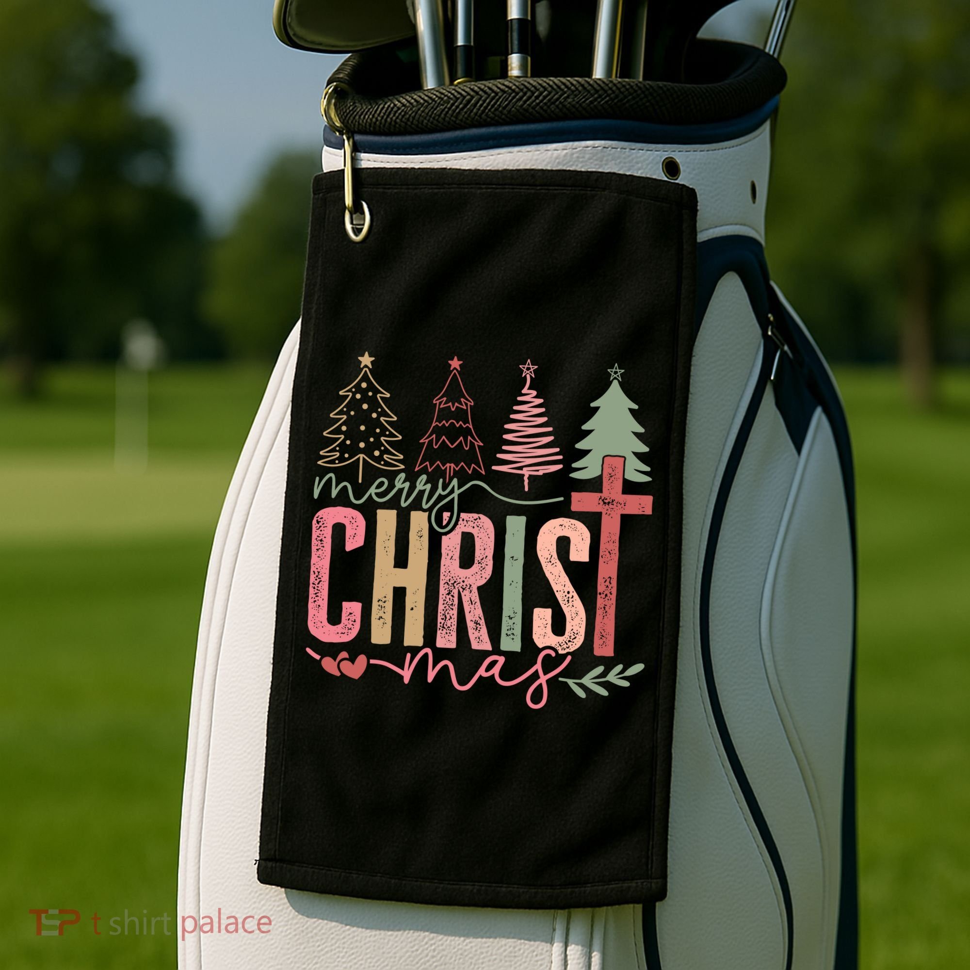 Merry Christmas Faith Christ Christian Golf Towel