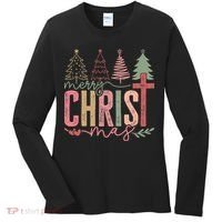 Merry Christmas Faith Christ Christian Women's Long Sleeve Shirt thumb 0