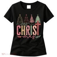 Merry Christmas Faith Christ Christian Women's T-Shirt thumb 0