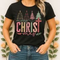 Merry Christmas Faith Christ Christian Women's T-Shirt thumb 2