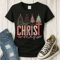 Merry Christmas Faith Christ Christian Women's T-Shirt thumb 3