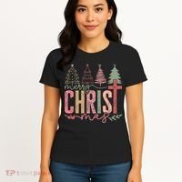 Merry Christmas Faith Christ Christian Women's T-Shirt thumb 4