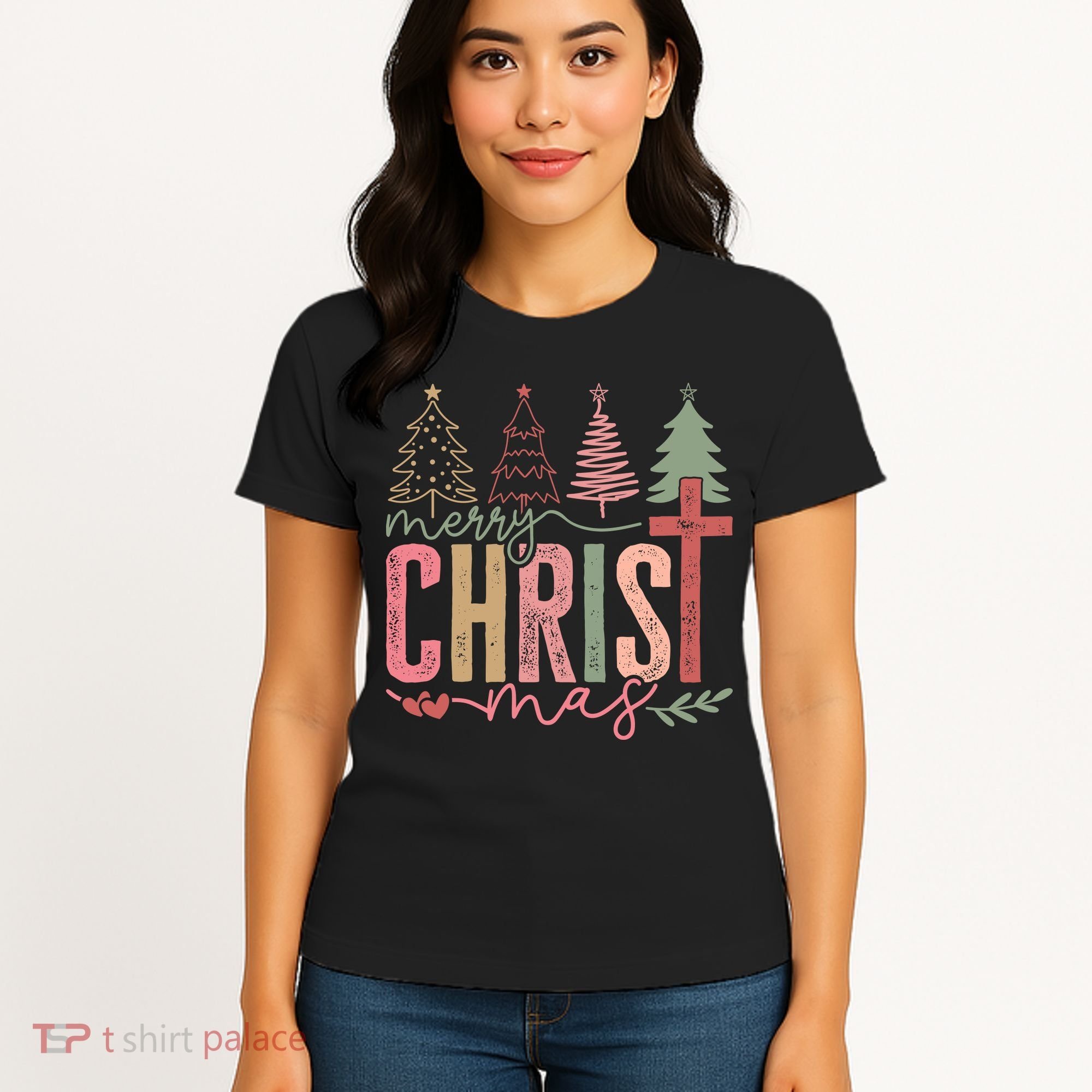 Merry Christmas Faith Christ Christian Women's T-Shirt