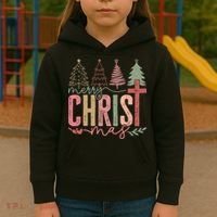 Merry Christmas Faith Christ Christian Kids Hoodie thumb 3