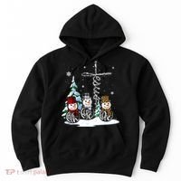 Merry Christmas Faith Hope Love Christmas Snowmen Gift Hoodie thumb 0