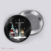 Merry Christmas Faith Hope Love Christmas Snowmen Gift Button thumb 0