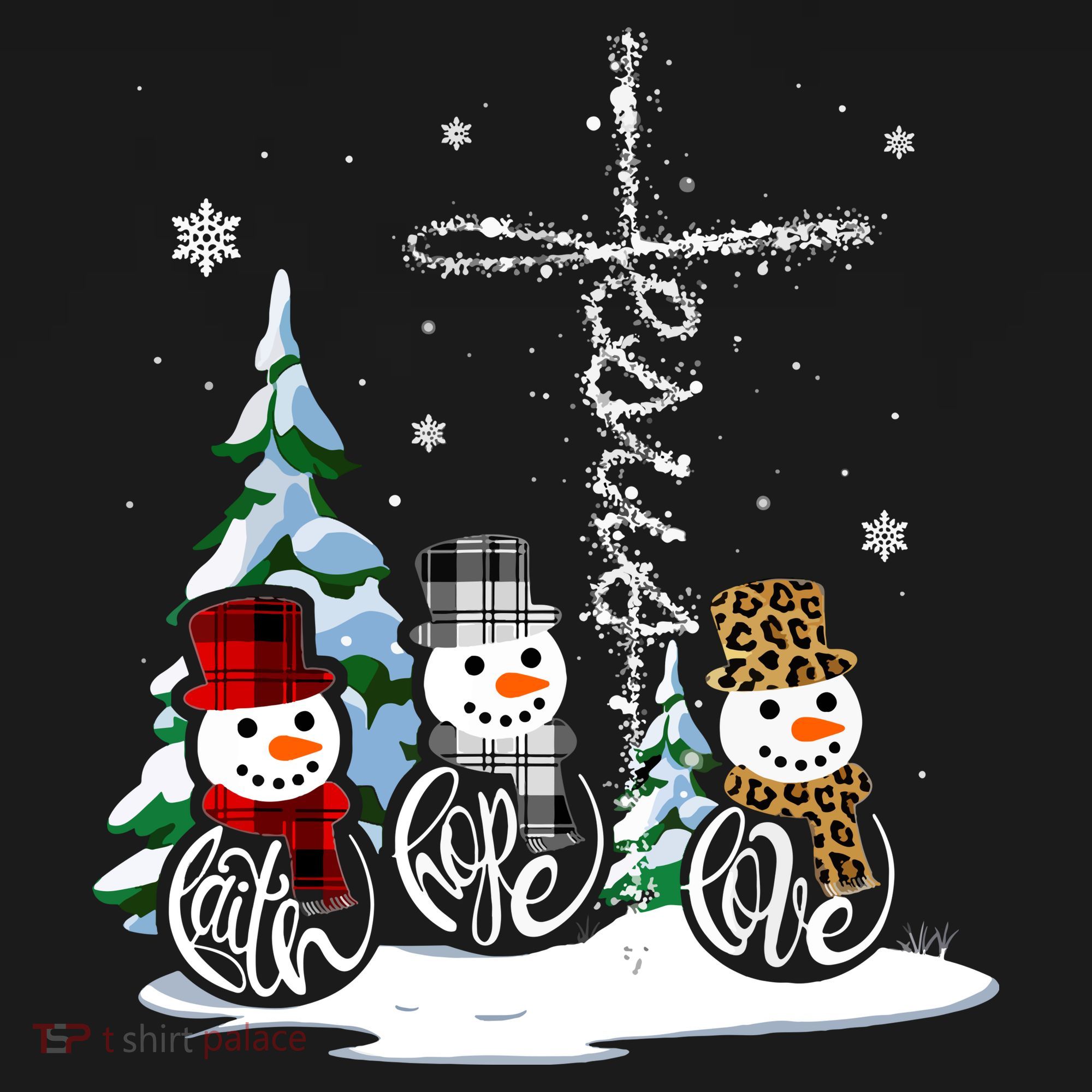 Merry Christmas Faith Hope Love Christmas Snowmen Gift Women's Hoodie