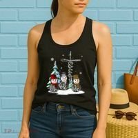 Merry Christmas Faith Hope Love Christmas Snowmen Gift Women's Tank Top thumb 2