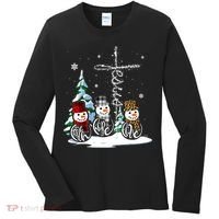 Merry Christmas Faith Hope Love Christmas Snowmen Gift Women's Long Sleeve Shirt thumb 0